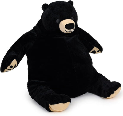 Huge Black Bear Plush, 60cm Giant Stuffed Bear Soft Toy