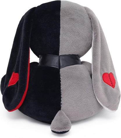 Gray Goth Bunny Plush Rabbit