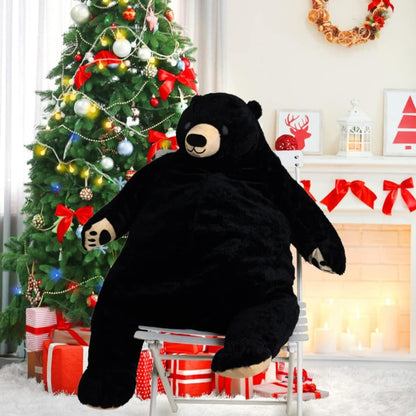 Huge Black Bear Plush, 60cm Giant Stuffed Bear Soft Toy