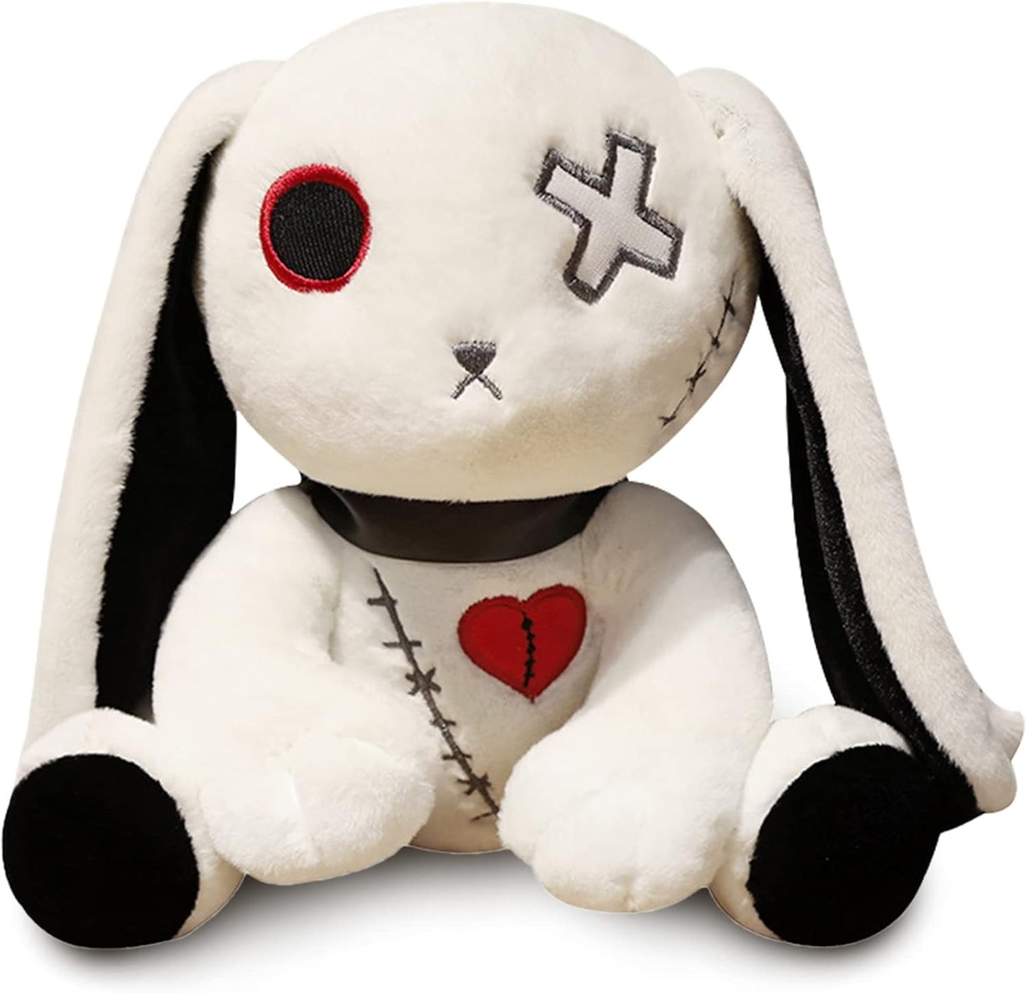 White Goth Bunny Plush Rabbit – Horror Stuffed Animal
