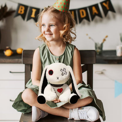 White Goth Bunny Plush Rabbit – Horror Stuffed Animal