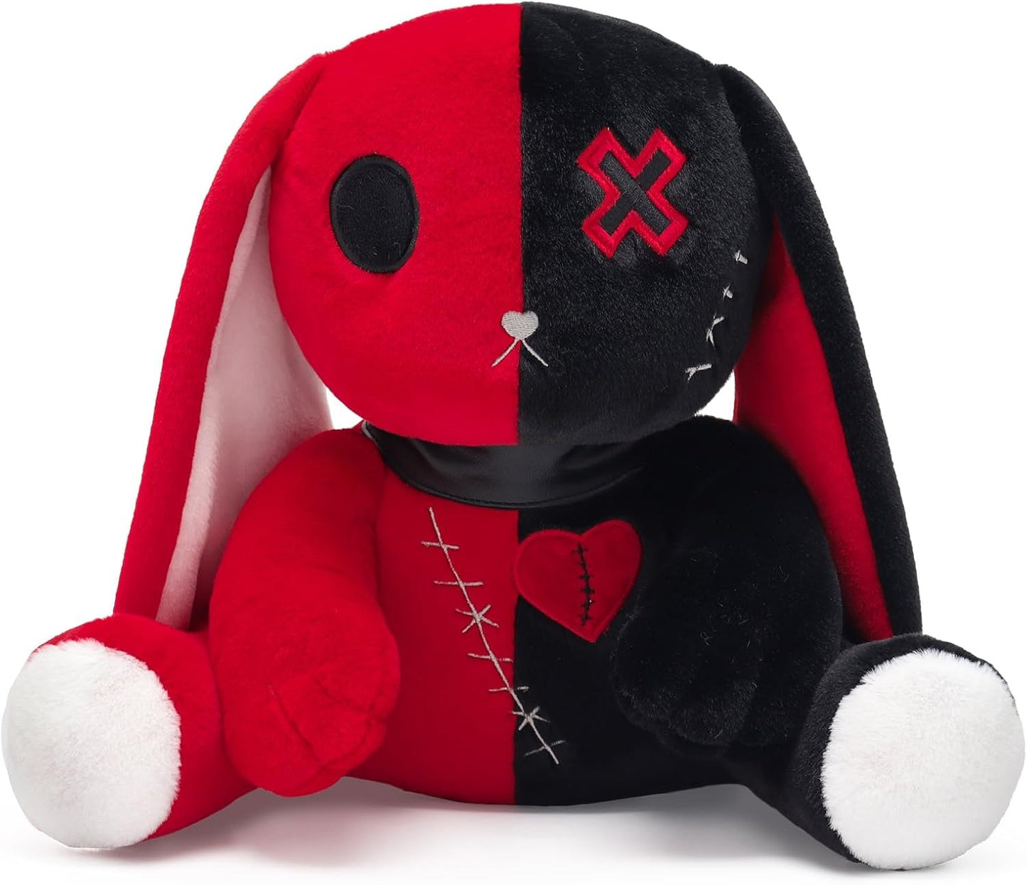 Red & Black Goth Bunny Plush Rabbit