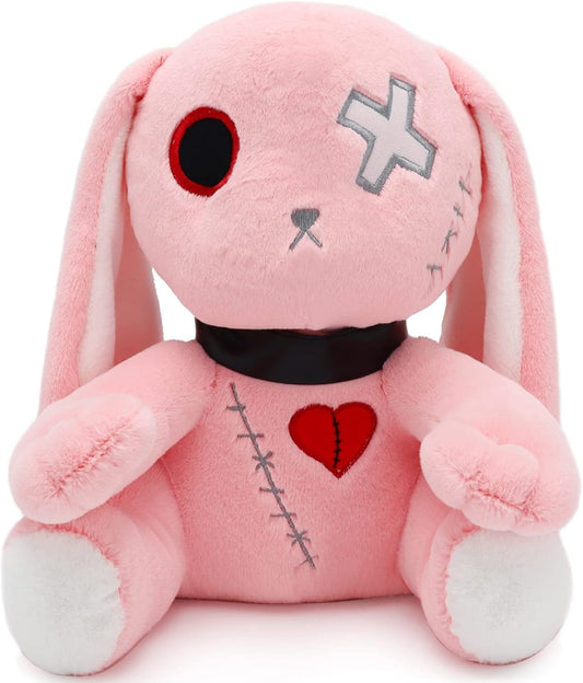Pink Goth Bunny Plush Rabbit